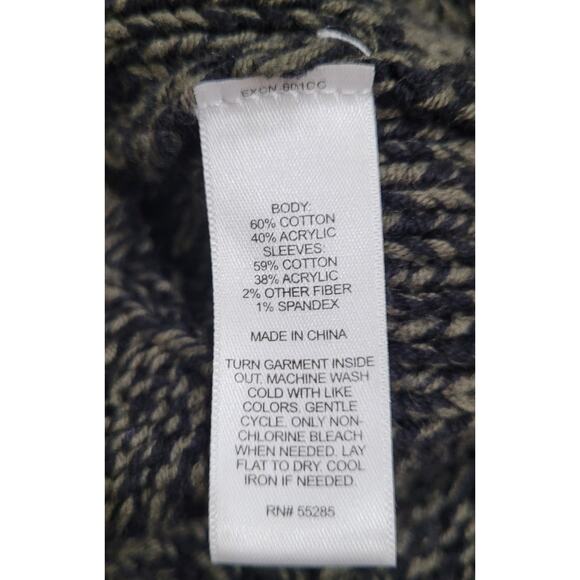 Express Gray Speckled Knit Sweater Sz S 3/4 Sleeve V-Neck Cozy Capsule Classic - Picture 9 of 10